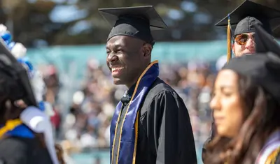 Black student at graduation