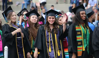 Photo: Diverse students at commencement