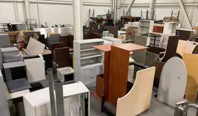 Reused furniture in storage