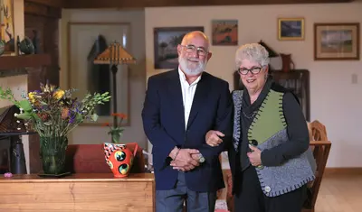 Photo: Susie Franklin with husband Charly