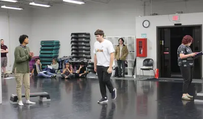 The Performing Otters rehearsal