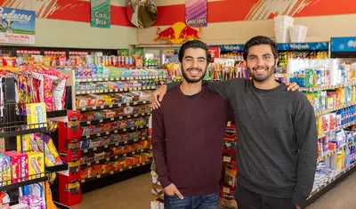 Two twin brothers, Reeta and Racchpal Grewal. Photo by Brent Dundore-Arias