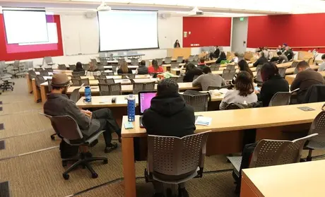 A classroom filled with students