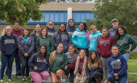 This group of Guardian Scholars (former foster youth) represent the diversity of the student body at CSUMB.