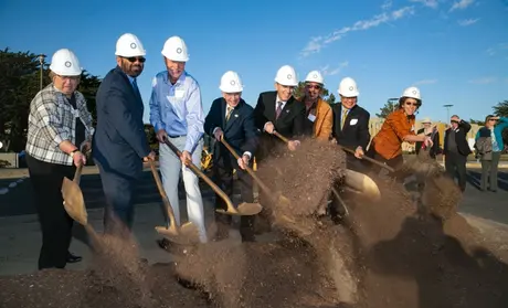 Ceremonial groundbreaking in 2013 for the Business Information Technology building