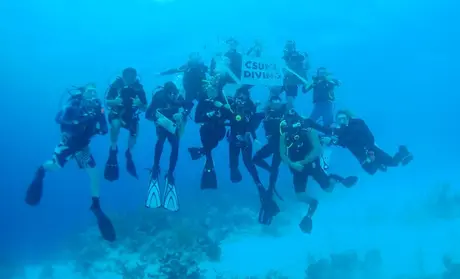 Diving students take full advantage of CSUMB's proximity to Monterey Bay. The university is one of the few in the country that offers a scientific research diving program.