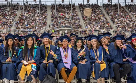 Students at Commencement