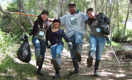 RON students at Salinas creek