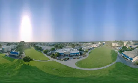 Aerial view of CSUMB's quad