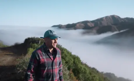 Dan Fernandez looking at fog