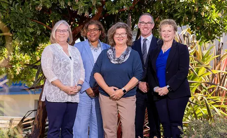(From left) Karen Myers-Bowman, Michelle L. Mayo, Andrew Lawson, Cindy Juntunen, Vivienne J. McClendon