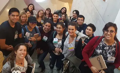 Group of McNair Scholars at CSUMB gathered for a photo in 2020