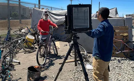 Binh Dahn (right) in Chinatown
