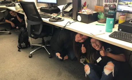 Great Shakeout, Student Housing student assistants.jpg