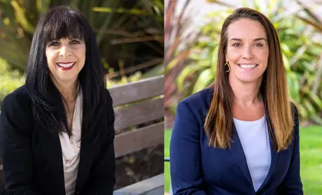 Katherine Kantardjieff (left) and Cathi Draper Rodriguez