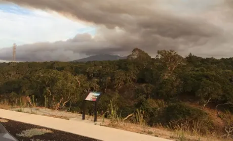A photo of the River Fire taken from East Garrison