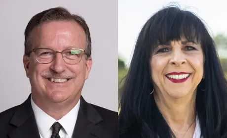 Dr. Dale Grubb and Provost Katherine Kantardjieff