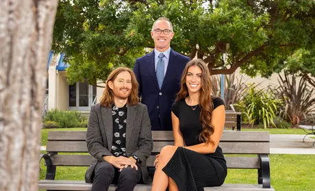 Provost award winners Patrick Broderick and Ashley Vanderpan