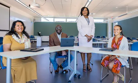 (From left) Sriya Shrestha, John Wineglass, Juanita Cole, Althea SullyCole | Photo by Brent Dundore-Arias