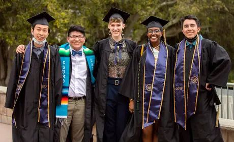 Photo: A group of 2020 graduates at the 2022 commencement