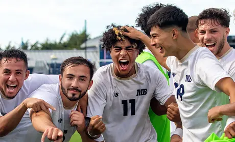 Men's Soccer Celebrating