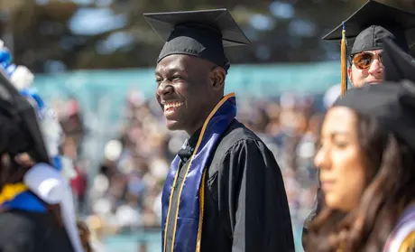 Black student at graduation