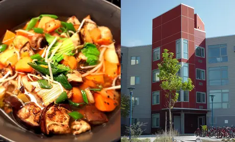 A menu item from Chartwell, student housing