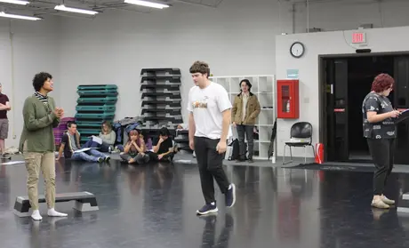 The Performing Otters rehearsal