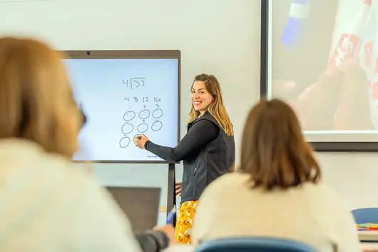 A classroom of students
