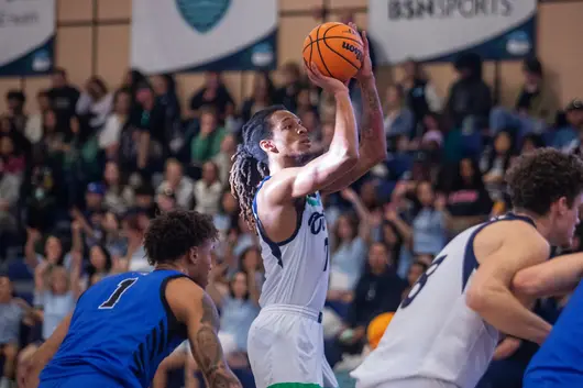 CSUMB Basketball player shooting a free throw