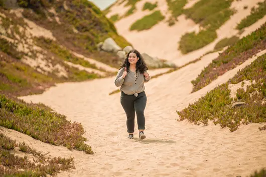 A girl is Walking