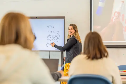 A classroom of students