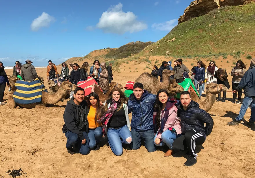 students studying abroad pictured together