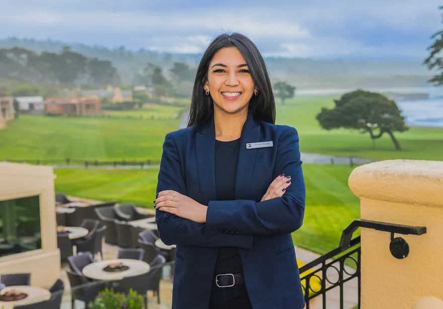A headshot photo of Pebble Beach employee Kiana Krentz