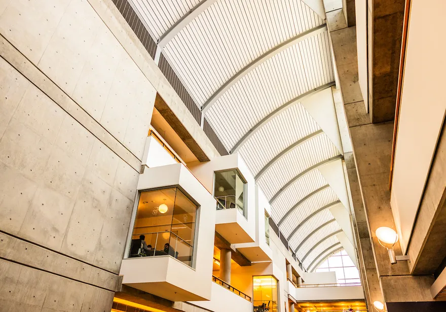 inside the library
