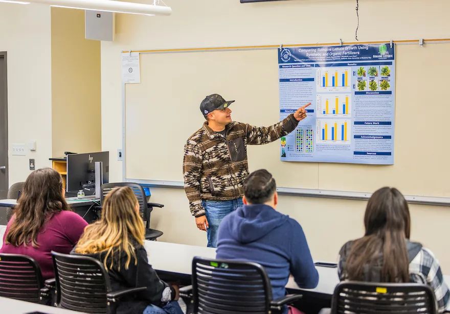 Professor teaching in front of the class