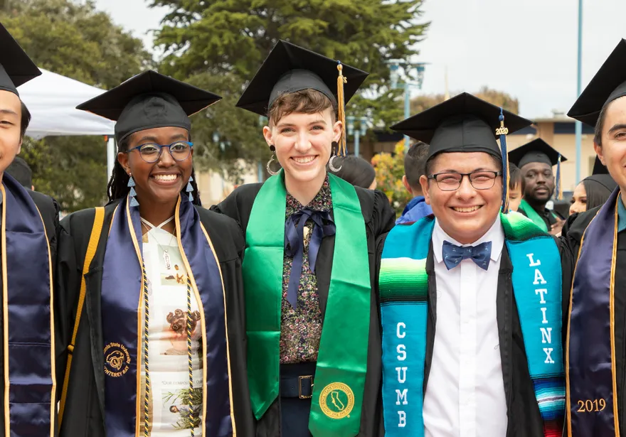 Grads at commencement