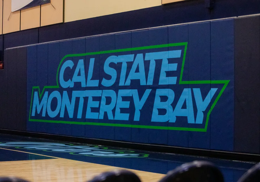 Cal State Monterey Bay Logo in gym
