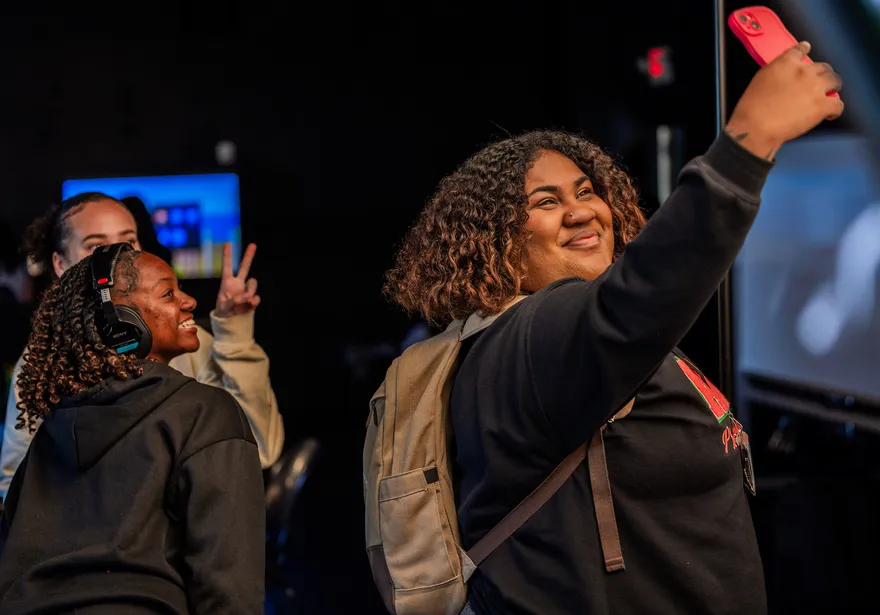 Students taking a selfie