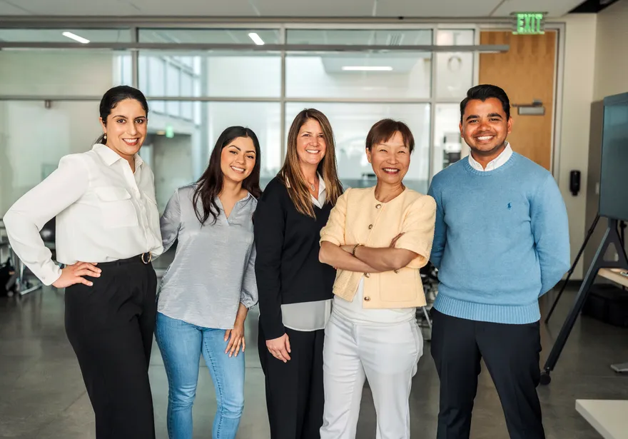 Group portrait of accounting professors and students