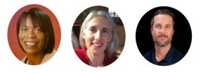 Three peoples faces.